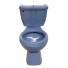 Mexican Talavera Toilet Set Yale Blue